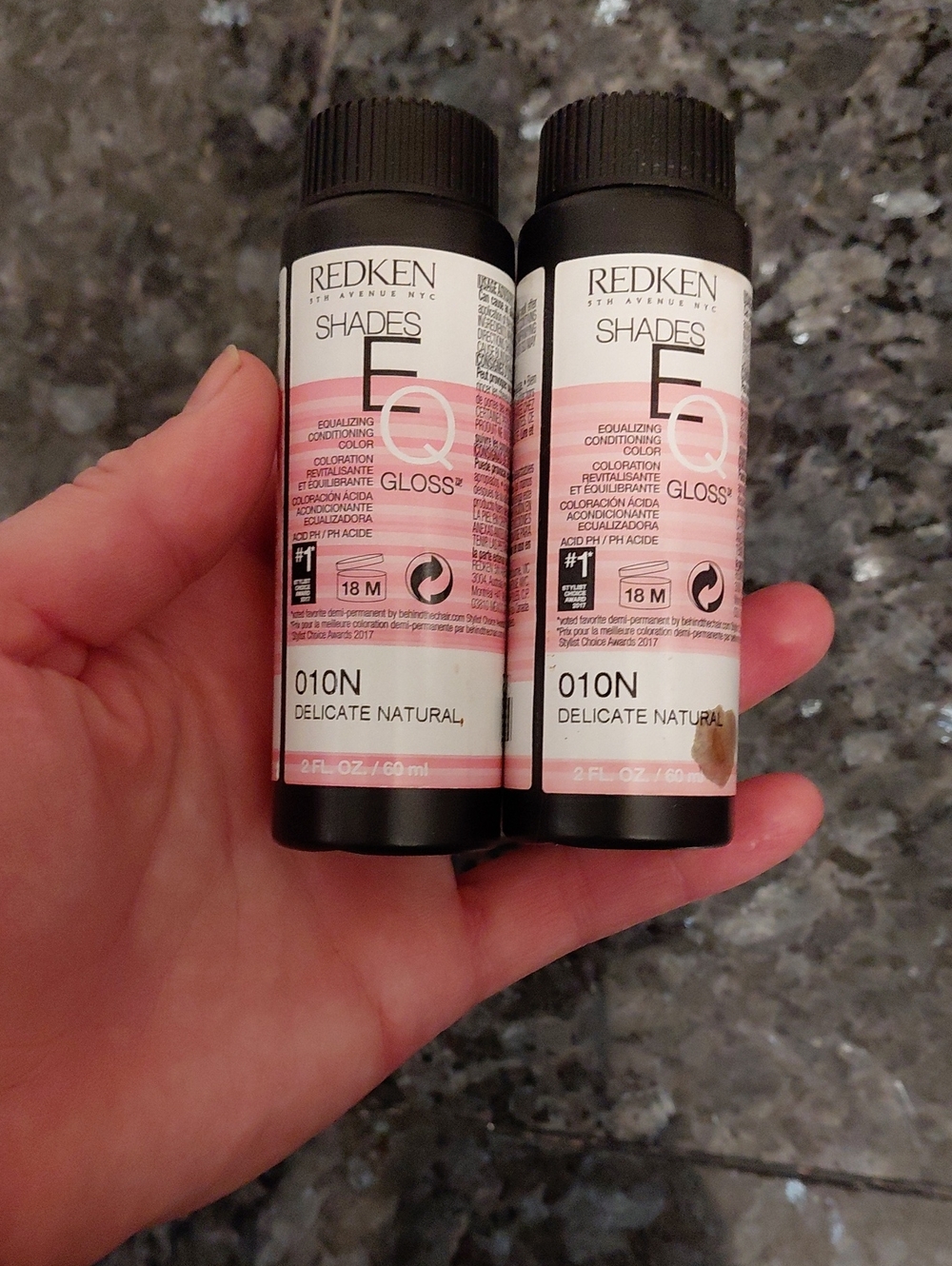 Redken Shades EQ 01ON Delicate Natural - 2 2oz Bottles NEW